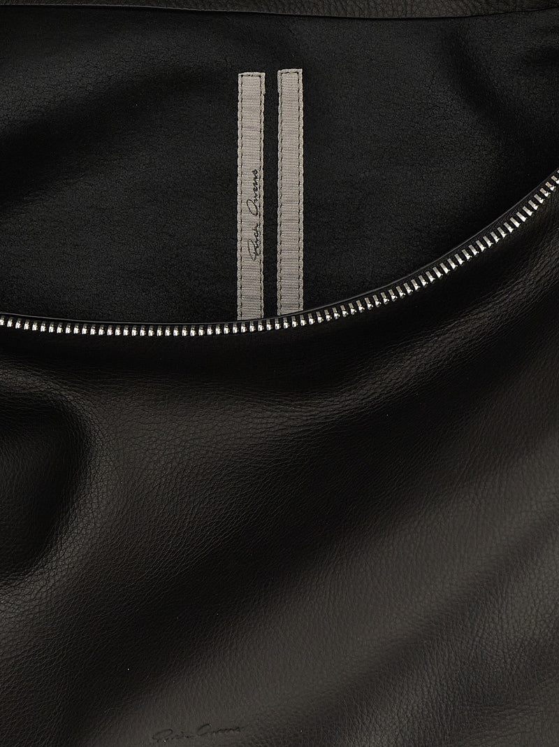 Rick Owens Black Calfskin Shoulder Bag