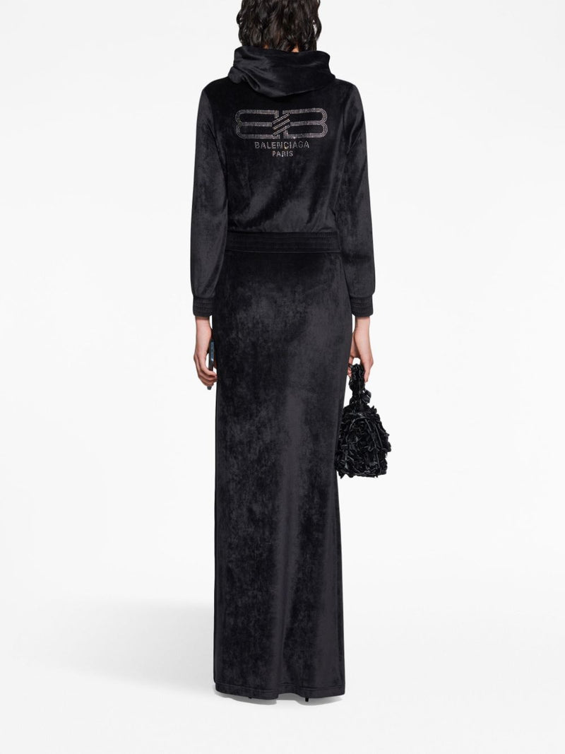 Balenciaga Crystal embellished velvet zip-up hoodie | Urbalenti | Urbale... | Urbalenti™ NYC