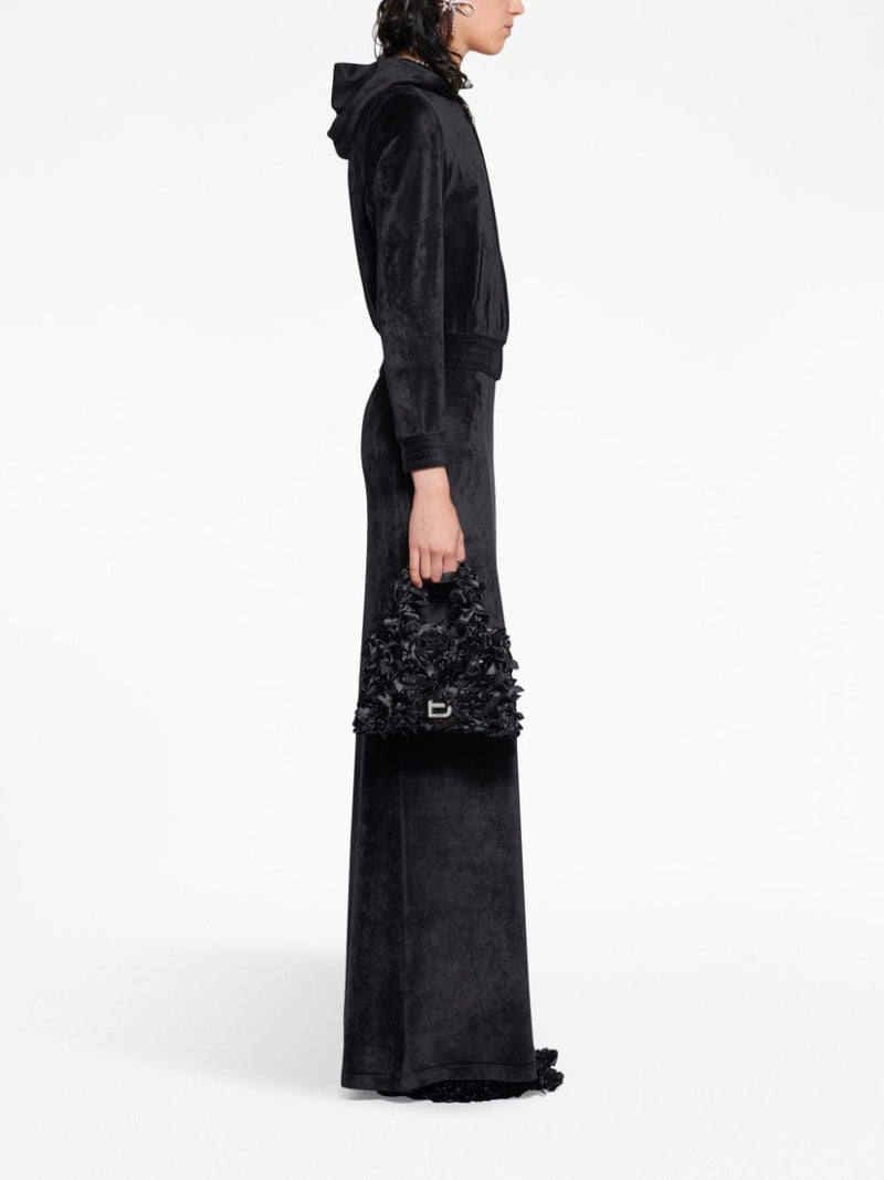 Balenciaga Crystal embellished velvet zip-up hoodie | Urbalenti | Urbale... | Urbalenti™ NYC