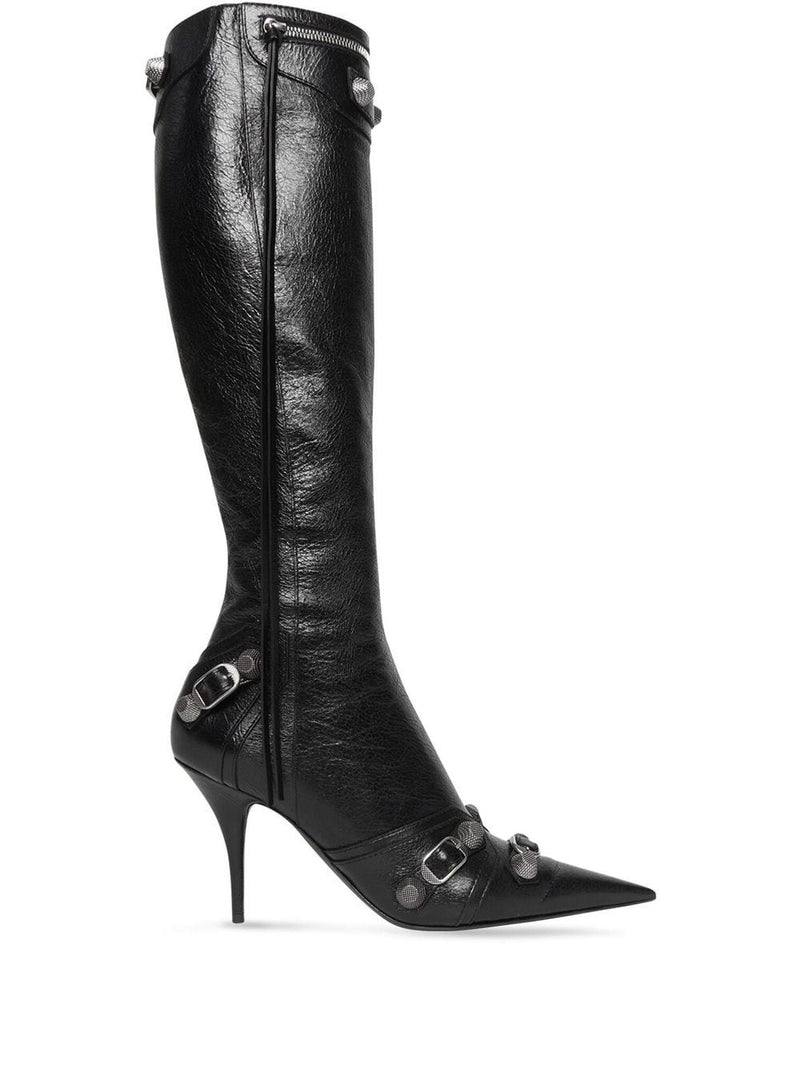 Balenciaga Cagole 90mm knee-high Boots | Urbalenti™ NYC