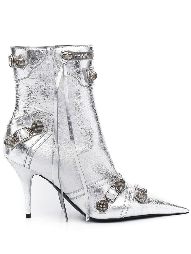 Balenciaga Cagole leather ankle boots | Urbalenti™ NYC