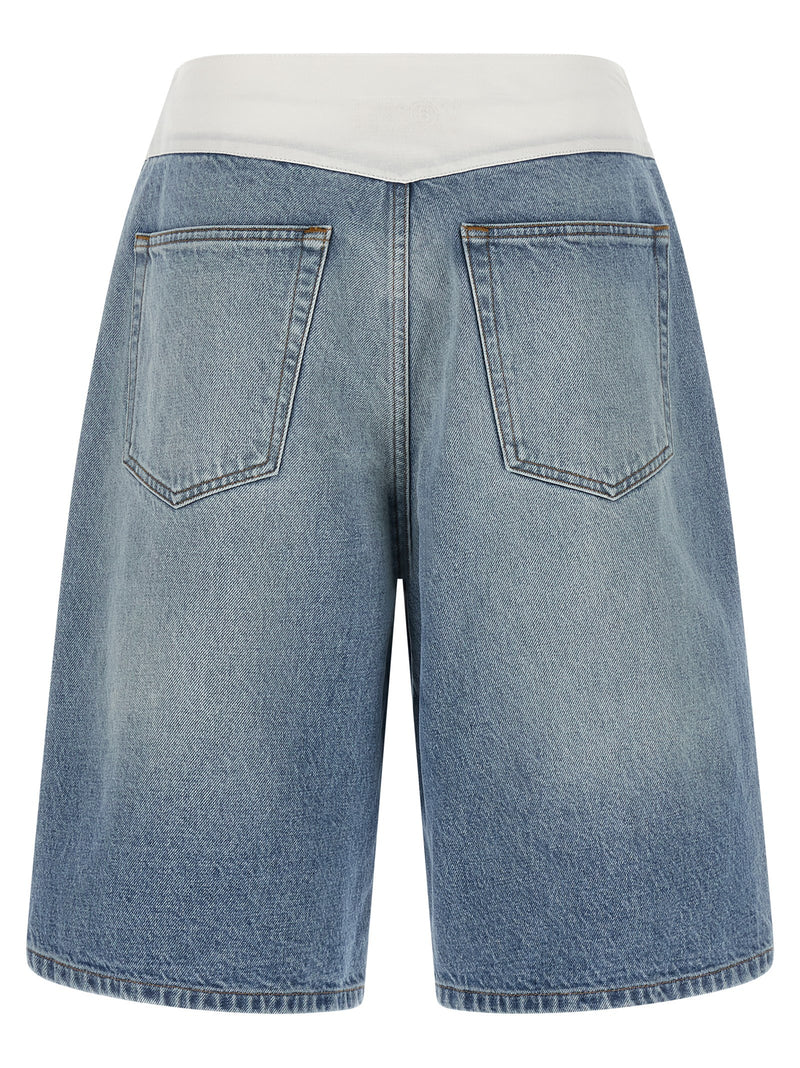 MM6 Maison Margiela Blue Cotton Bermuda Shorts