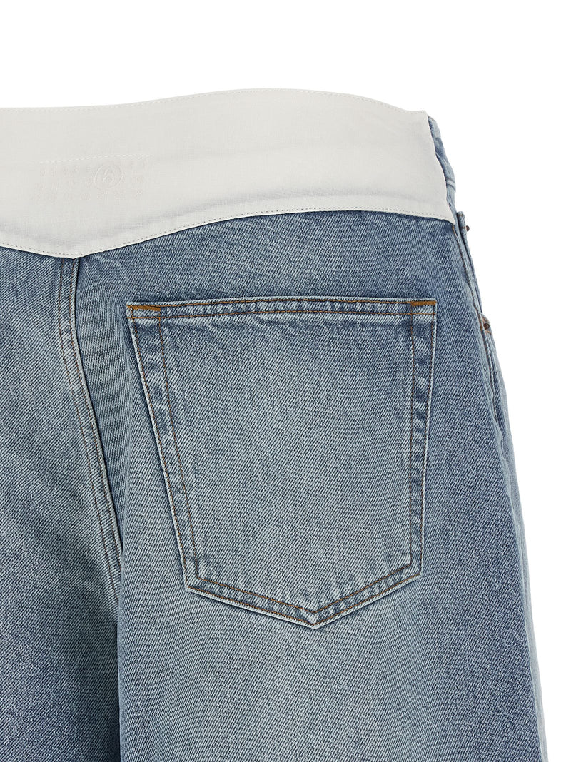 MM6 Maison Margiela Blue Cotton Bermuda Shorts