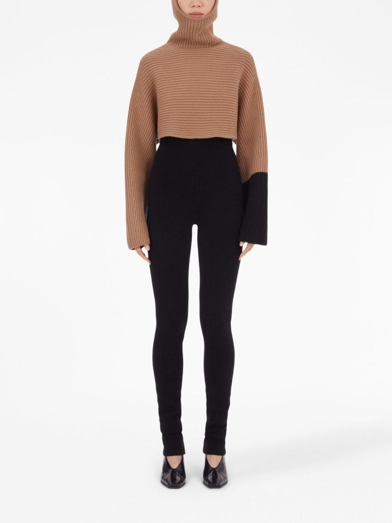 Ferragamo Cashmere cropped hoodie | Urbalenti™ NYC