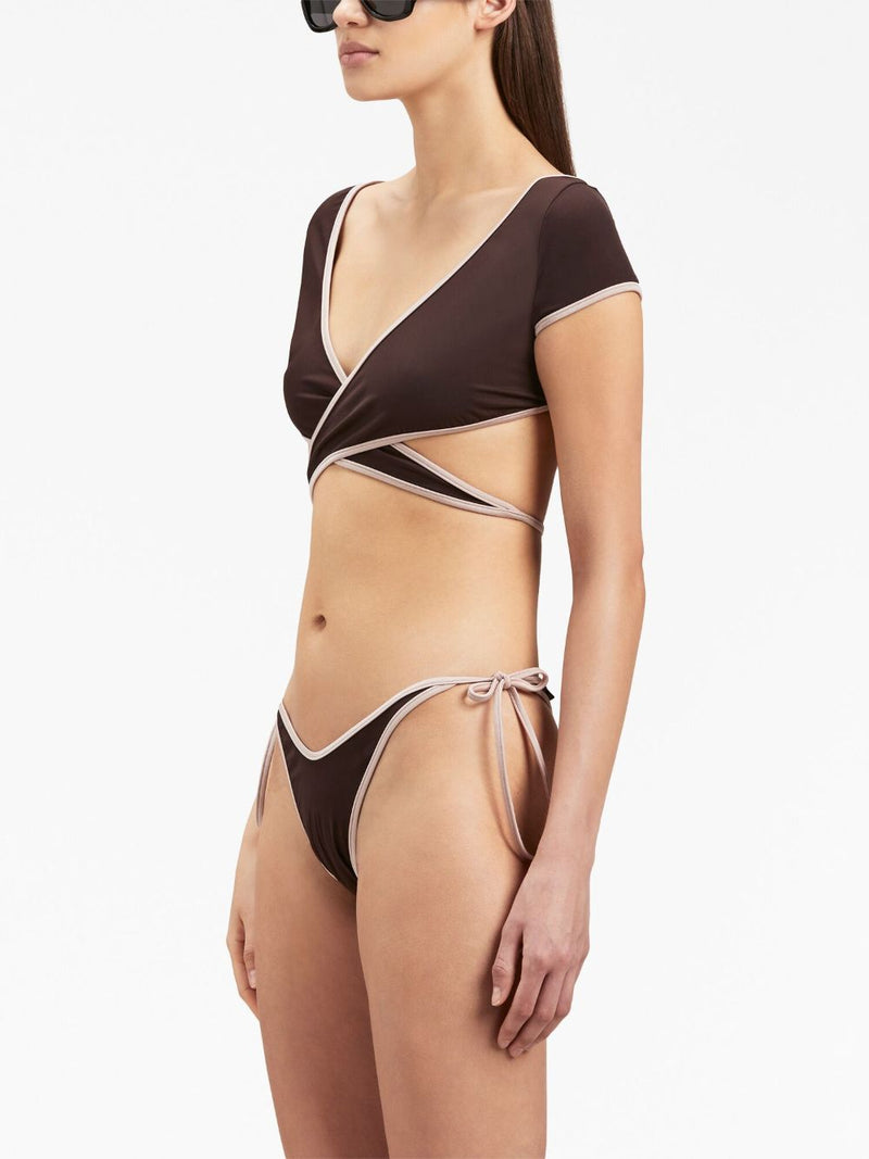 Palm Angels Cap-sleeves bikini top - Style FAB0016030 | Urbalenti | Urba... | Urbalenti™ NYC