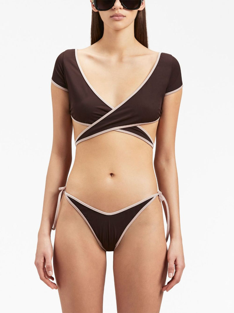 Palm Angels Cap-sleeves bikini top - Style FAB0016030 | Urbalenti | Urba... | Urbalenti™ NYC