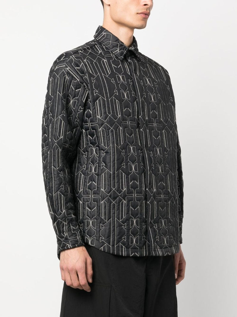 Palm Angels Monogram quilted overshirt | Urbalenti™ NYC