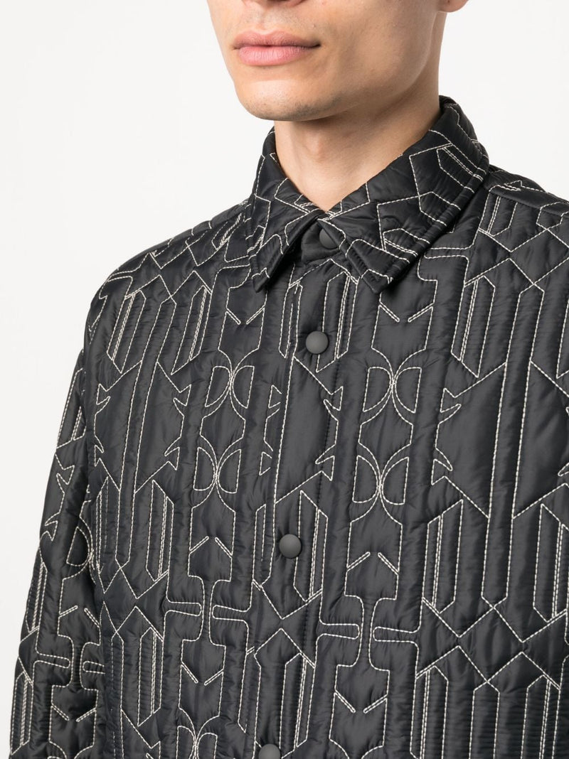 Palm Angels Monogram quilted overshirt | Urbalenti™ NYC