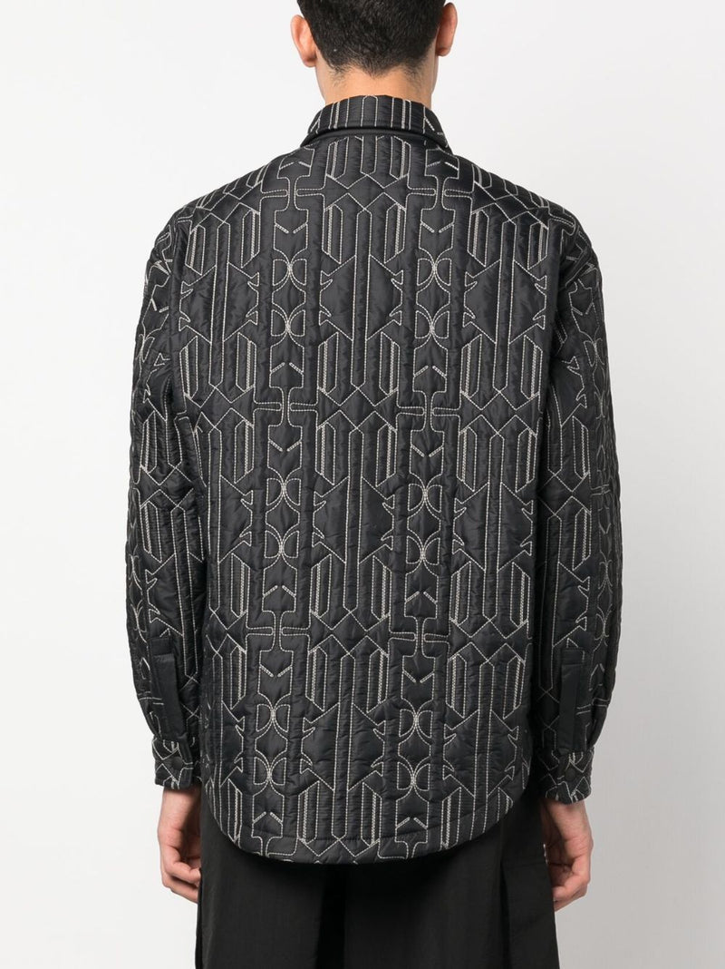 Palm Angels Monogram quilted overshirt | Urbalenti™ NYC