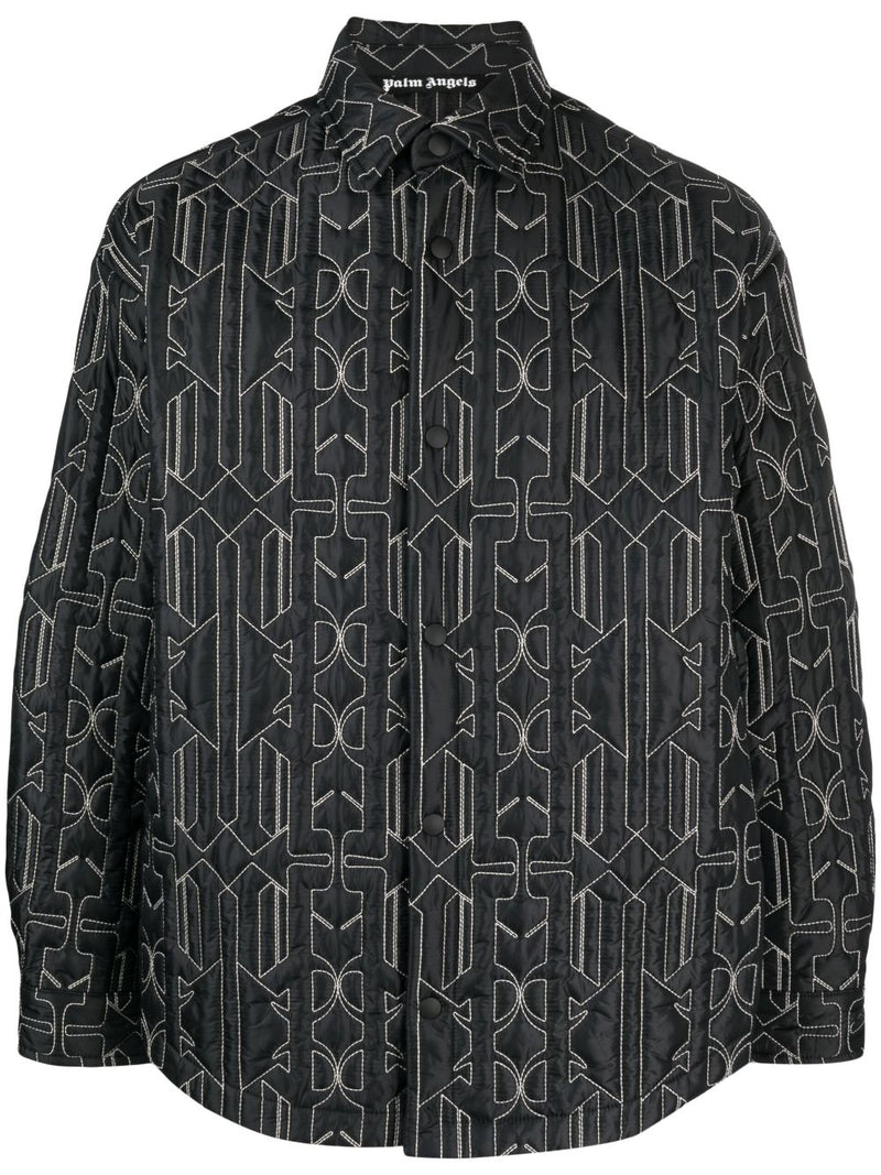 Palm Angels Monogram quilted overshirt | Urbalenti™ NYC