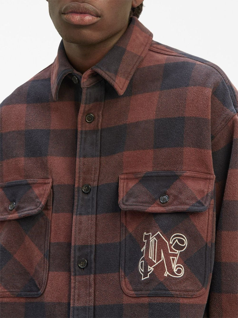 Palm Angels Monogram cotton overshirt | Urbalenti™ NYC