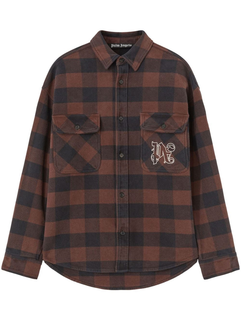 Palm Angels Monogram cotton overshirt | Urbalenti™ NYC