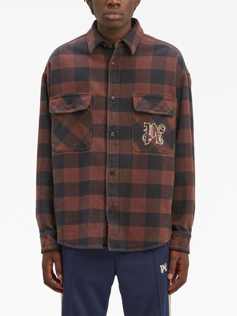 Palm Angels Monogram cotton overshirt | Urbalenti™ NYC