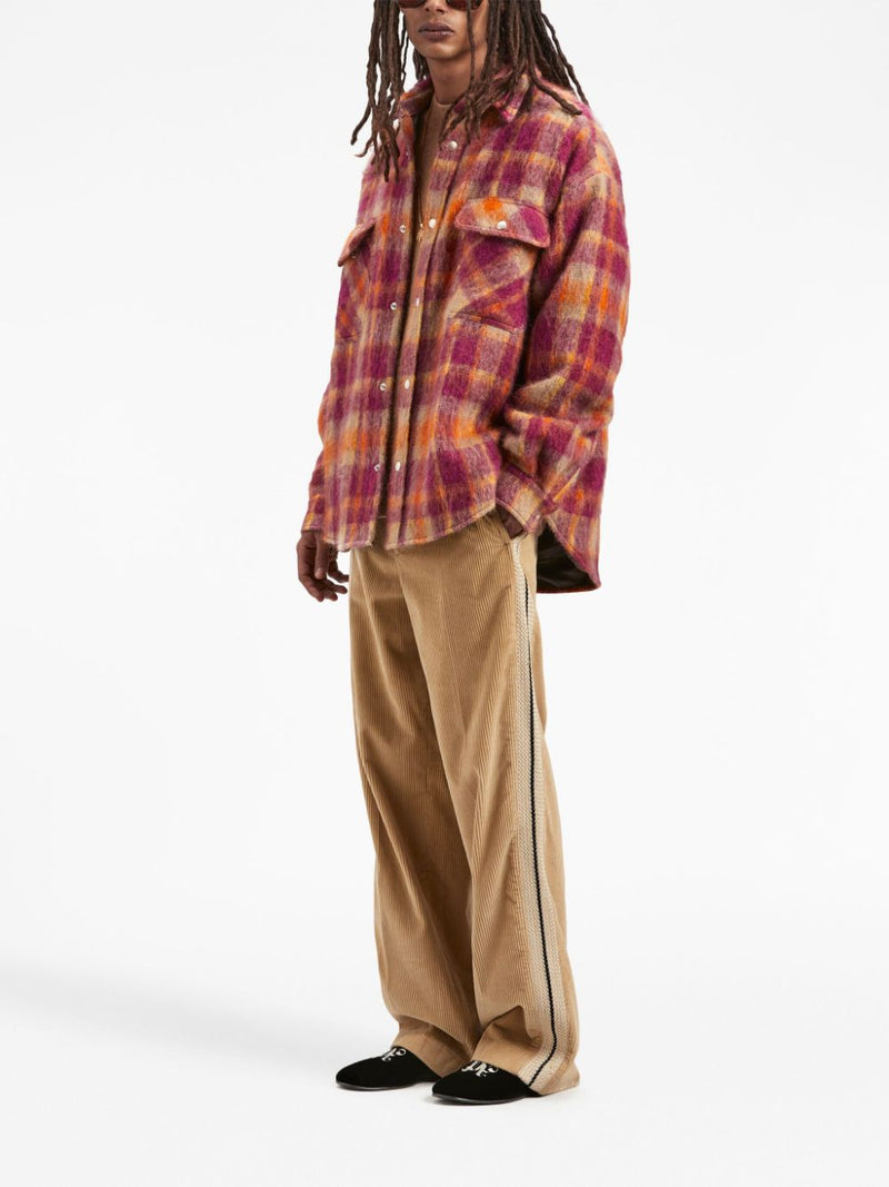 Palm Angels Checked wool overshirt | Urbalenti™ NYC