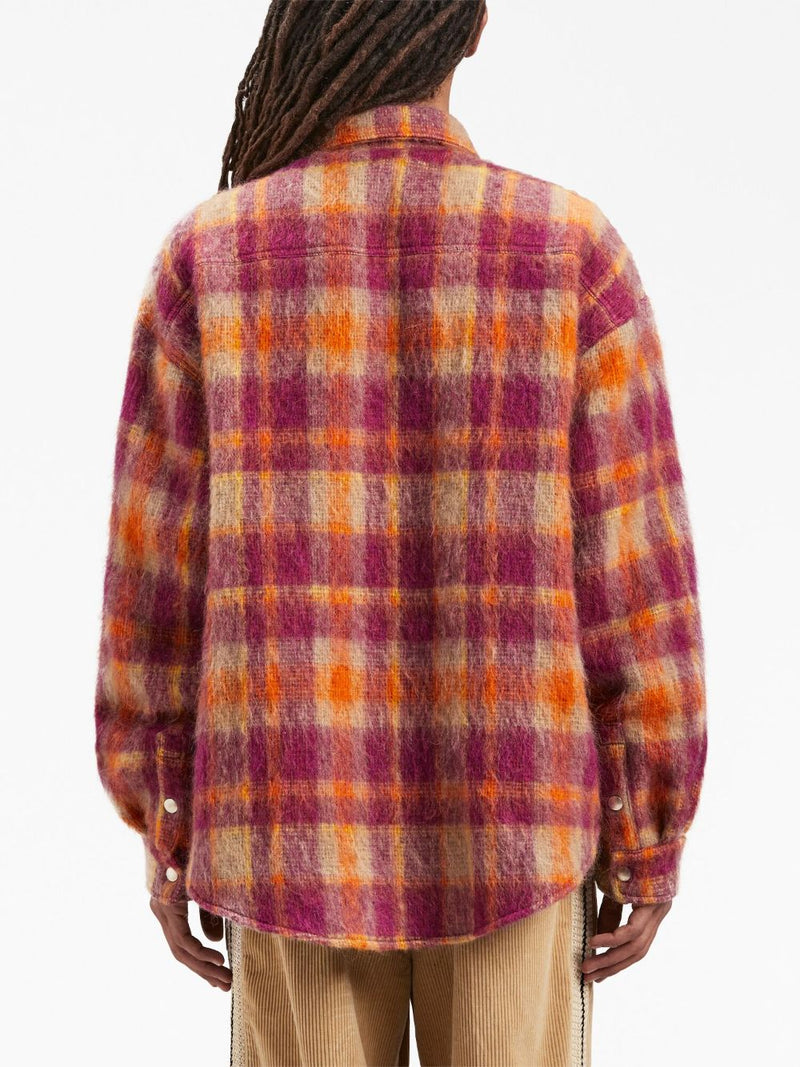 Palm Angels Checked wool overshirt | Urbalenti™ NYC