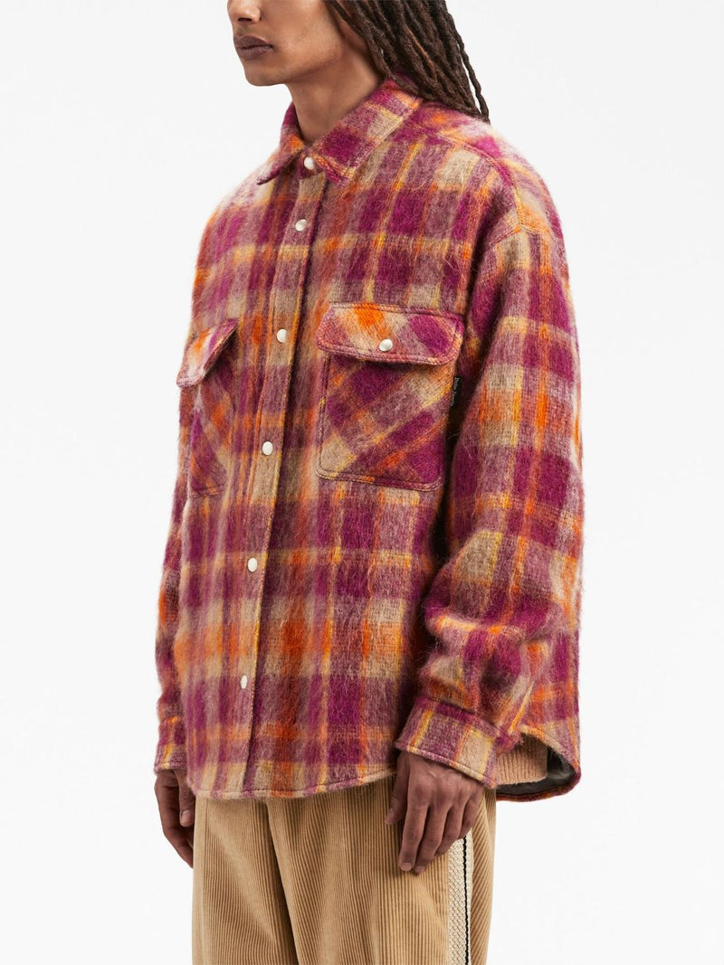 Palm Angels Checked wool overshirt | Urbalenti™ NYC