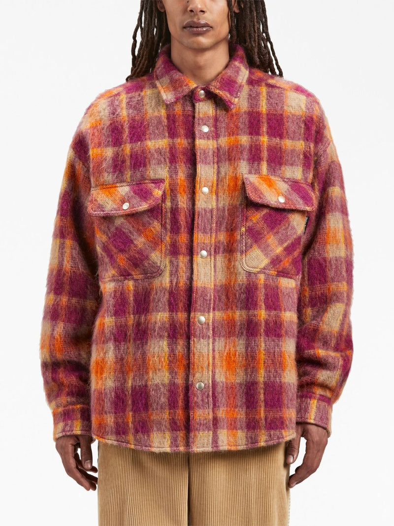 Palm Angels Checked wool overshirt | Urbalenti™ NYC