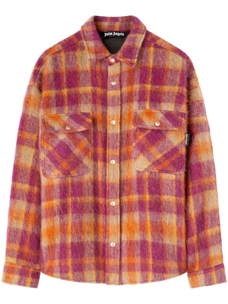 Palm Angels Checked wool overshirt | Urbalenti™ NYC