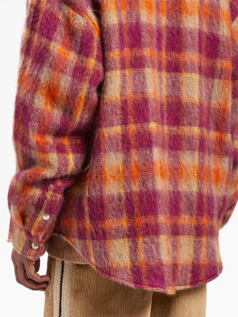 Palm Angels Checked wool overshirt | Urbalenti™ NYC