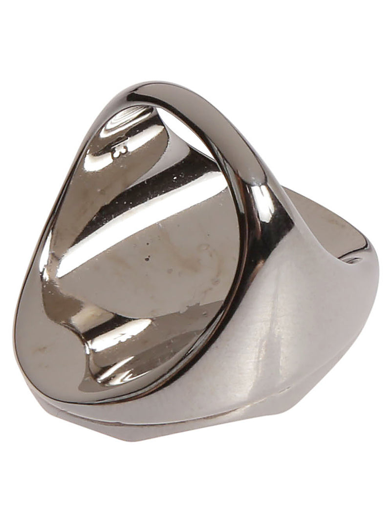 Alexander McQueen The Faceted Stone Ring - Silver | Urbalenti | Urbalent... | Urbalenti™ NYC