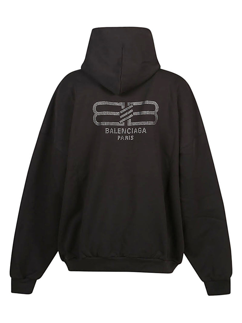 Balenciaga Bb strass cotton hoodie | Urbalenti™ NYC