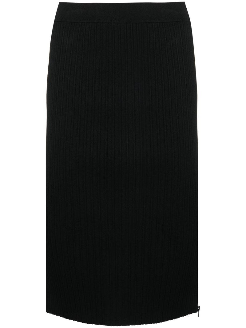 Tom Ford Zipped ribbed silk skirt | Urbalenti™ NYC