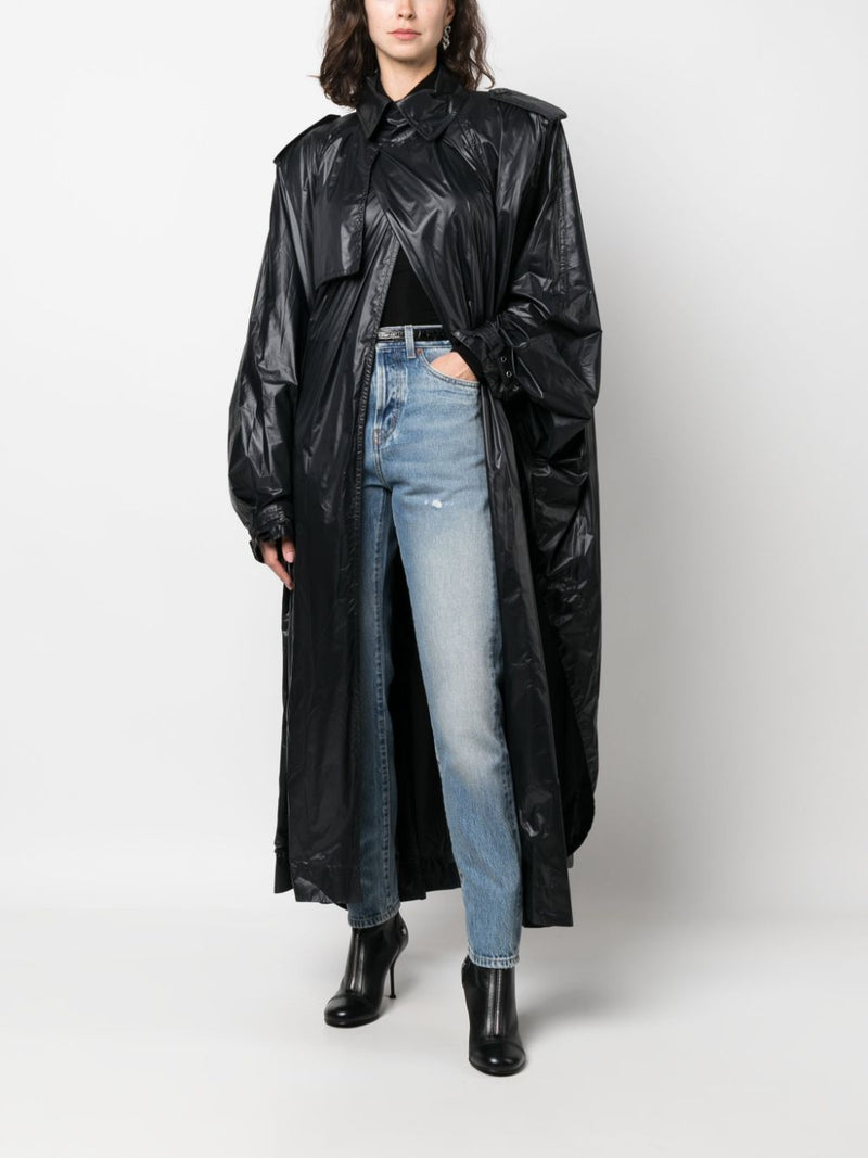 Saint Laurent shoulder-pad Oversized Trench Coat | Urbalenti | Urbalenti... | Urbalenti™ NYC