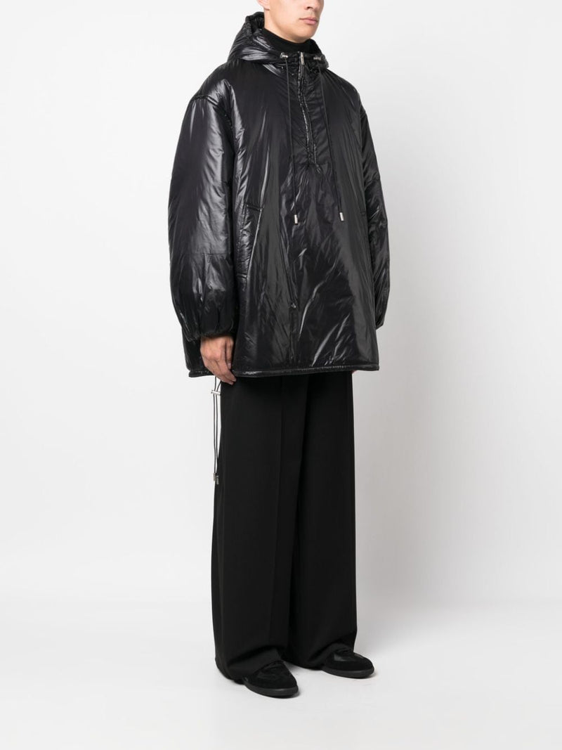 Saint Laurent Cassandre logo-embossed hooded raincoat | Ur... | Urbalenti™ NYC