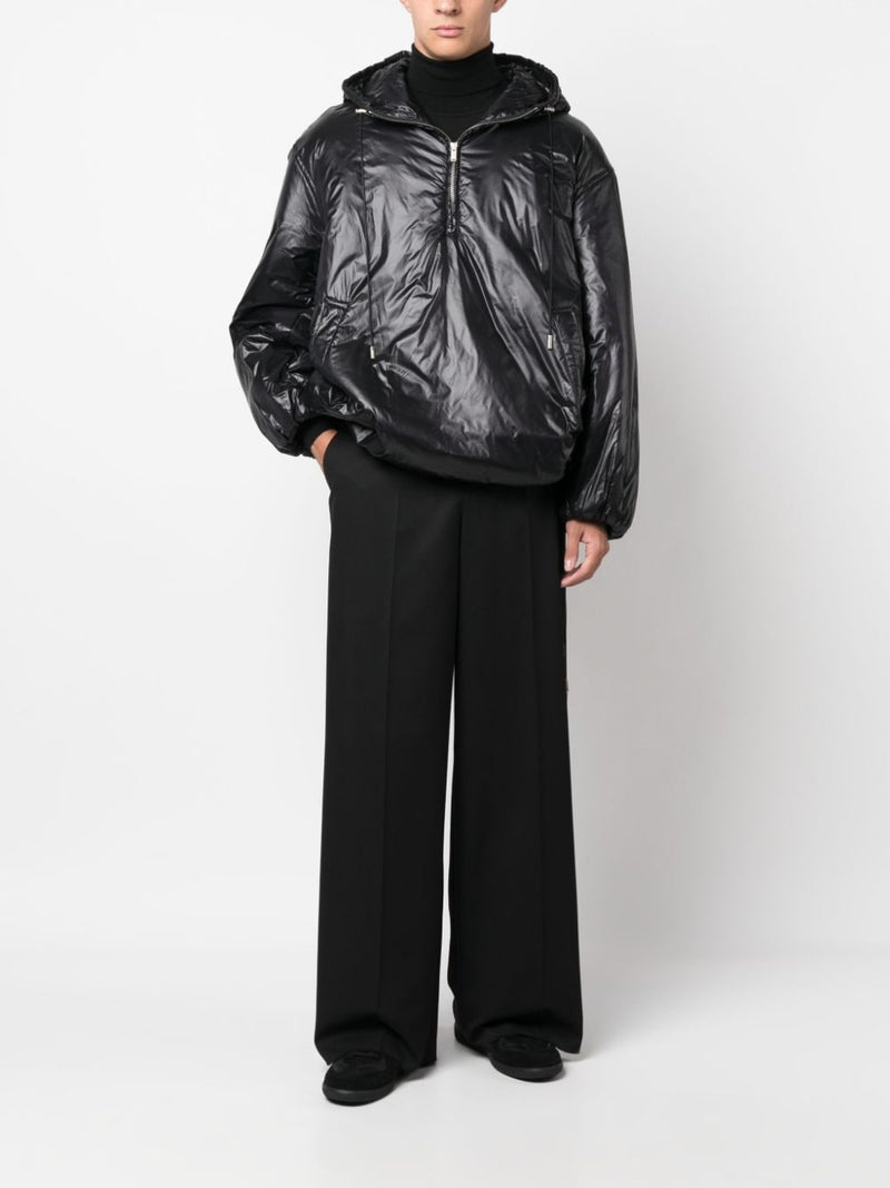 Saint Laurent Cassandre logo-embossed hooded raincoat | Ur... | Urbalenti™ NYC
