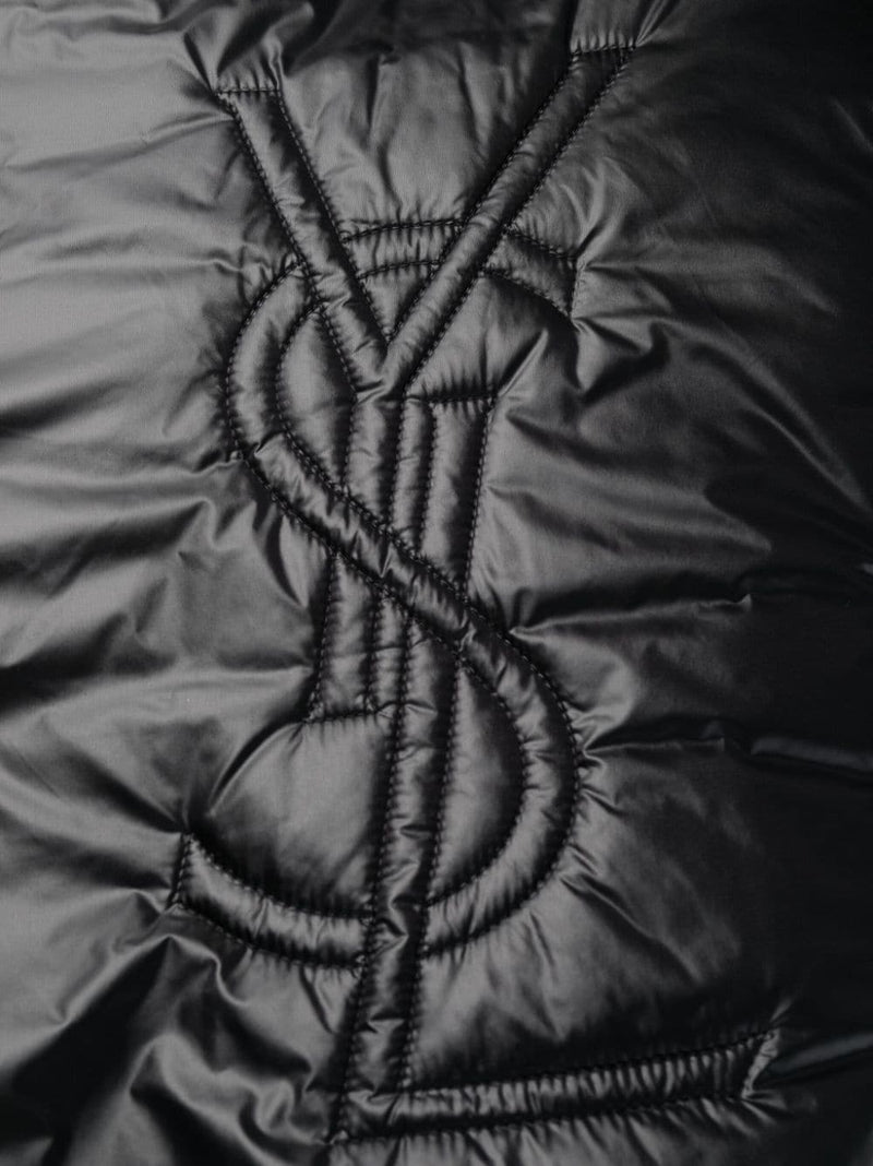 Saint Laurent Cassandre logo-embossed hooded raincoat | Ur... | Urbalenti™ NYC