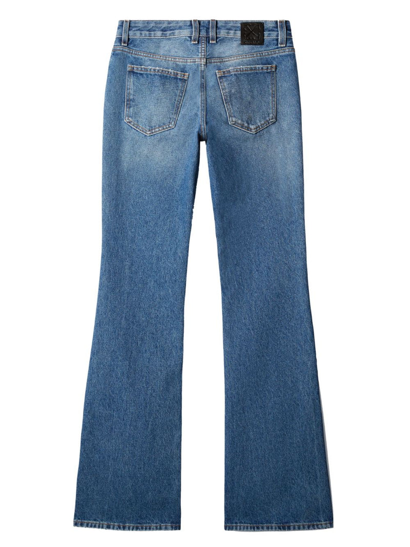 Off White Mid-rise flared jeans | Urbalenti™ NYC