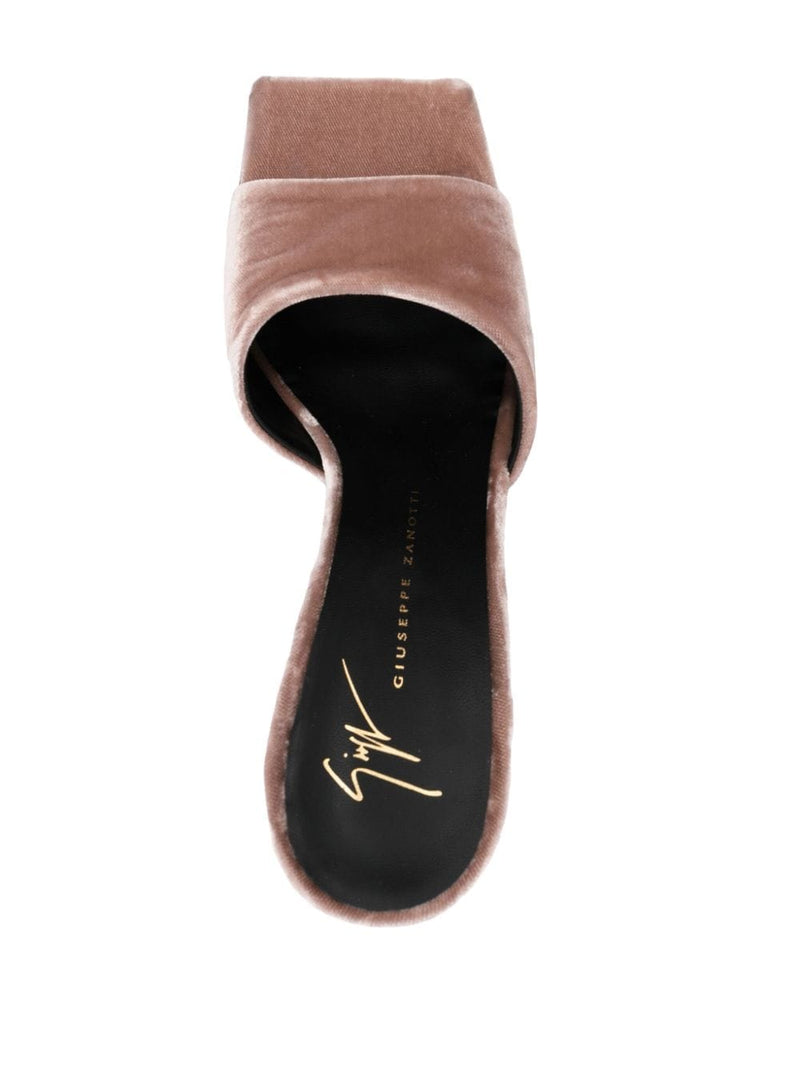 Giuseppe Zanotti Solhene 90mm velvet-effect sandals | Urbalenti | Urbale... | Urbalenti™ NYC