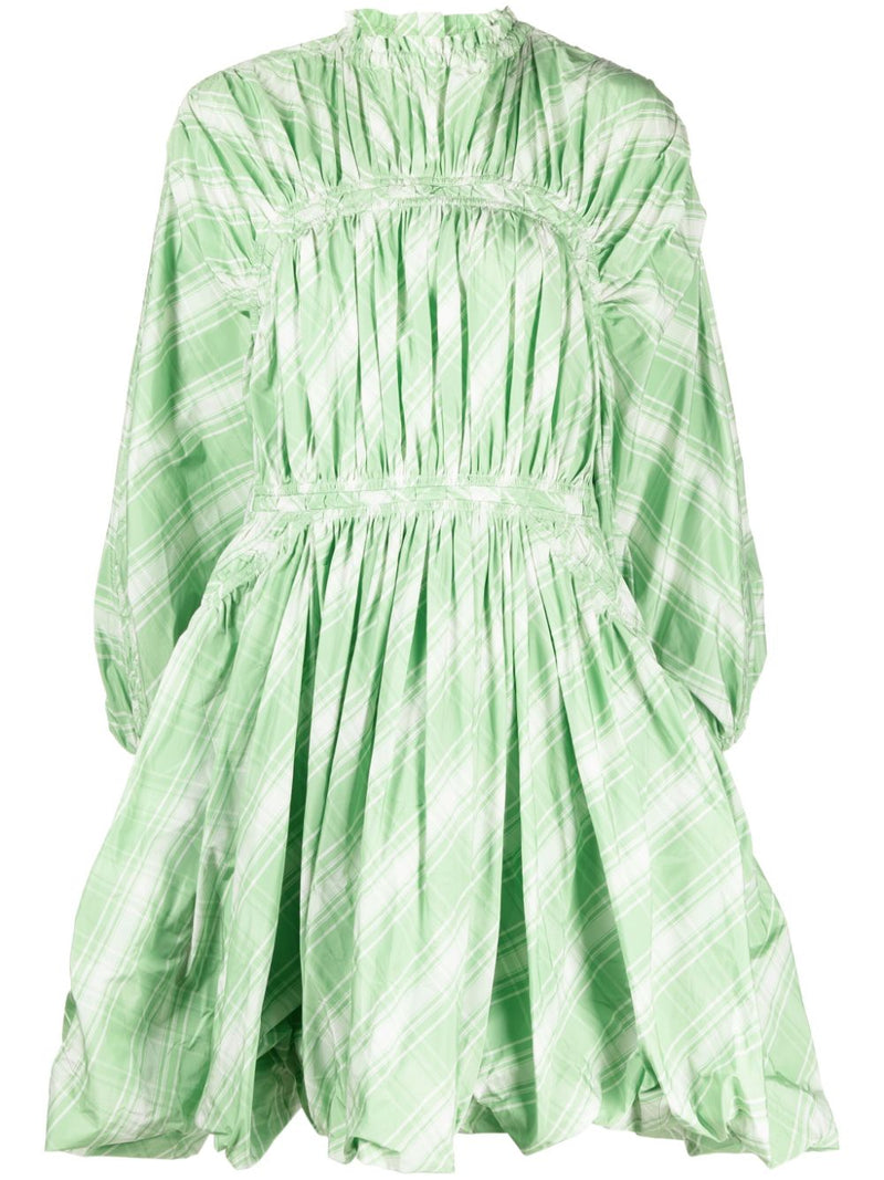 Jil Sander Fashion Plaid-check pattern mini dress | Urbalenti | Urbalent... | Urbalenti™ NYC