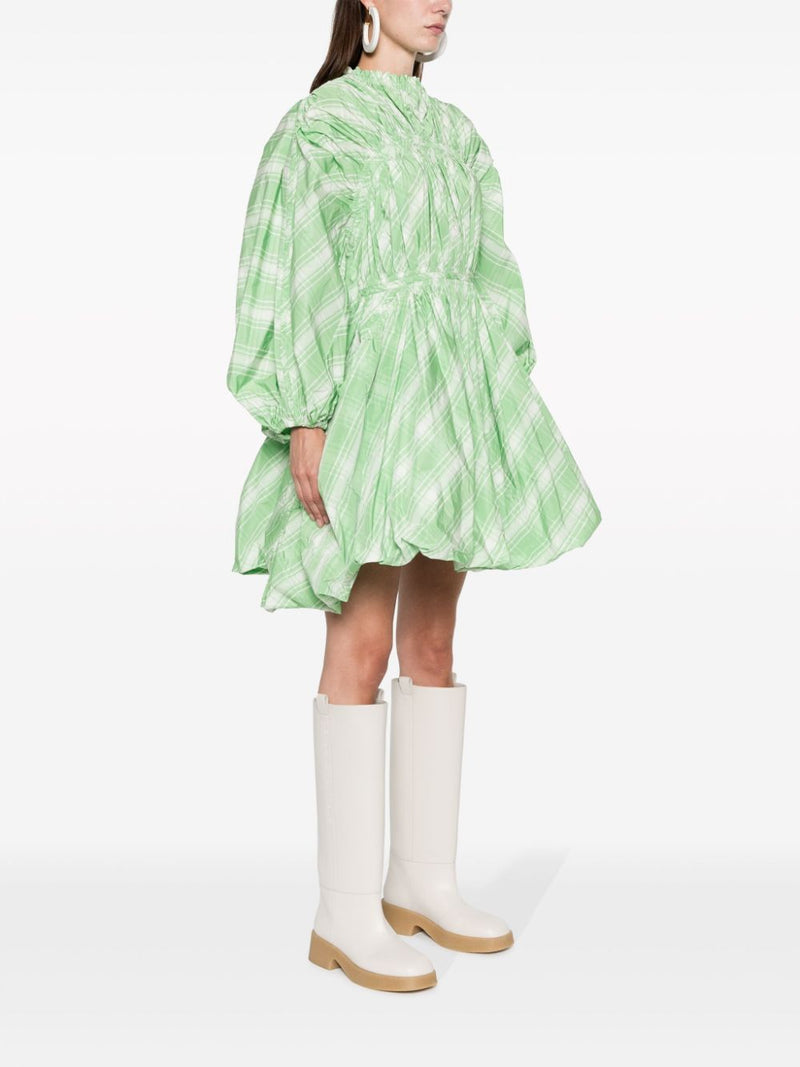 Jil Sander Fashion Plaid-check pattern mini dress | Urbalenti | Urbalent... | Urbalenti™ NYC