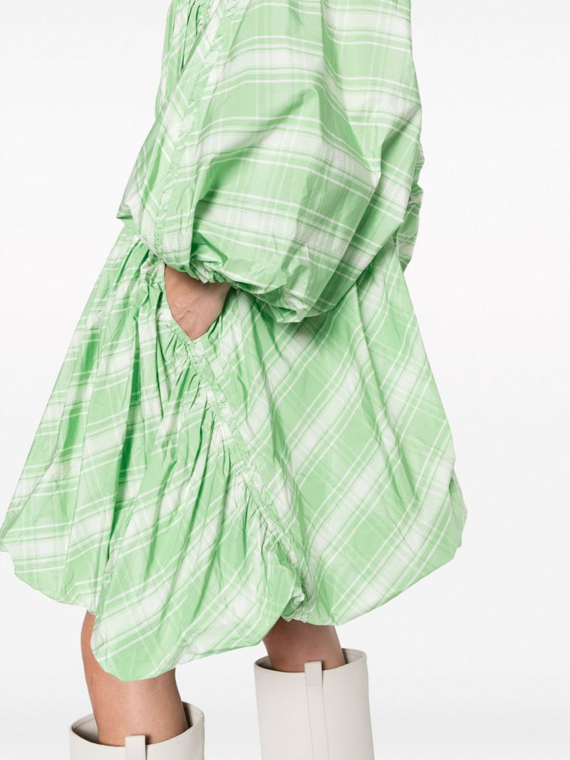 Jil Sander Fashion Plaid-check pattern mini dress | Urbalenti | Urbalent... | Urbalenti™ NYC