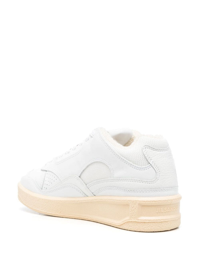 Jil Sander Panelled Low-Top Leather Sneakers - 36 | Urbalenti | Urbalent... | Urbalenti™ NYC