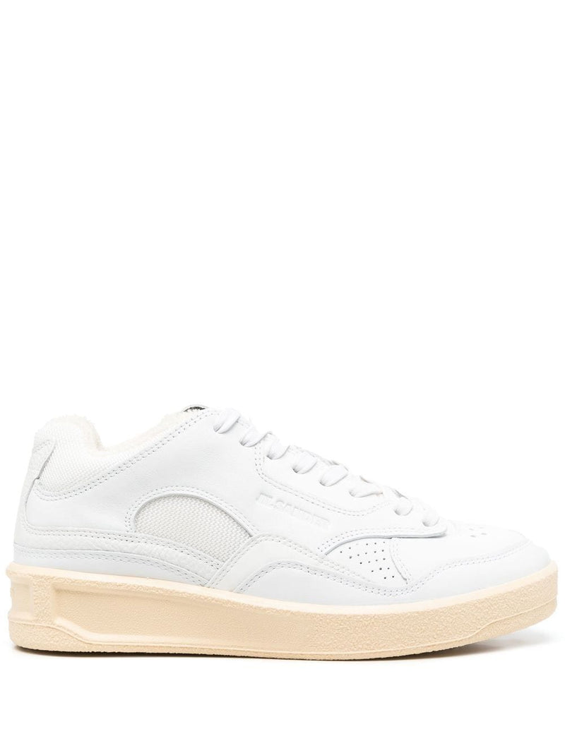 Jil Sander Panelled Low-Top Leather Sneakers - 36 | Urbalenti | Urbalent... | Urbalenti™ NYC