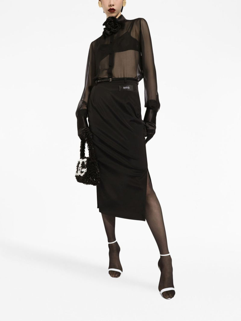 Dolce & Gabbana Silk chiffon shirt with satin details | Urbalenti | Urba... | Urbalenti™ NYC