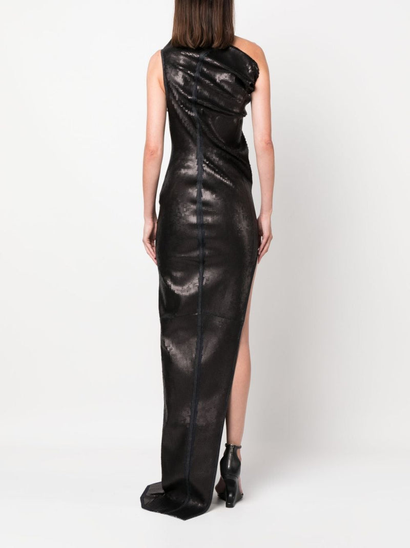 Rick Owens Rick Owens Embroidered denim long dress