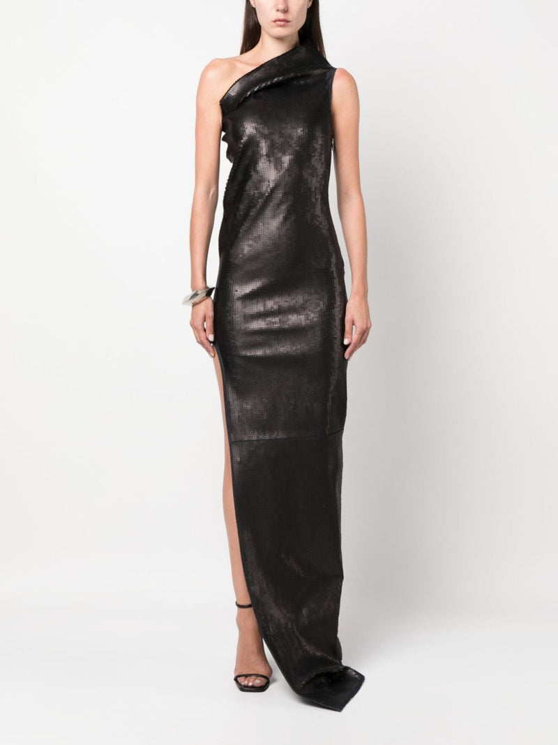 Rick Owens Rick Owens Embroidered denim long dress