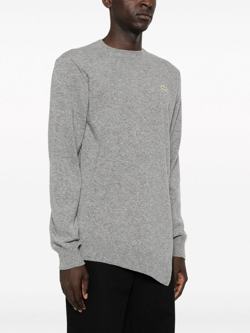 Comme Des Garcons Comme Des Garcons x Lacoste Asymmetric Wool Sweater