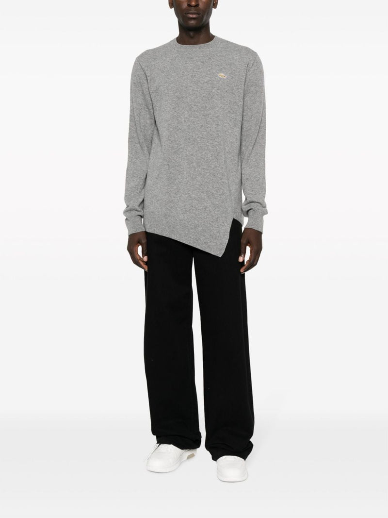 Comme Des Garcons Comme Des Garcons x Lacoste Asymmetric Wool Sweater