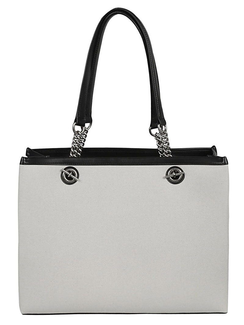 Balenciaga logo print canvas tote bag | Urbalenti™ NYC
