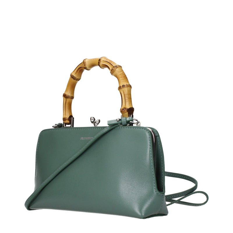 Jil Sander Green Leather Handbag