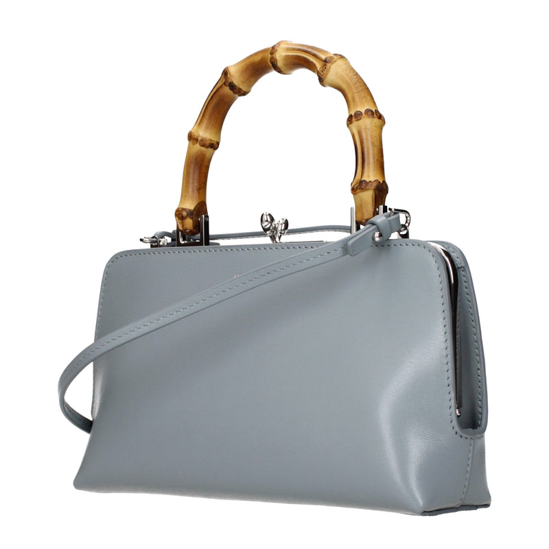 Jil Sander Gray Leather Handbag