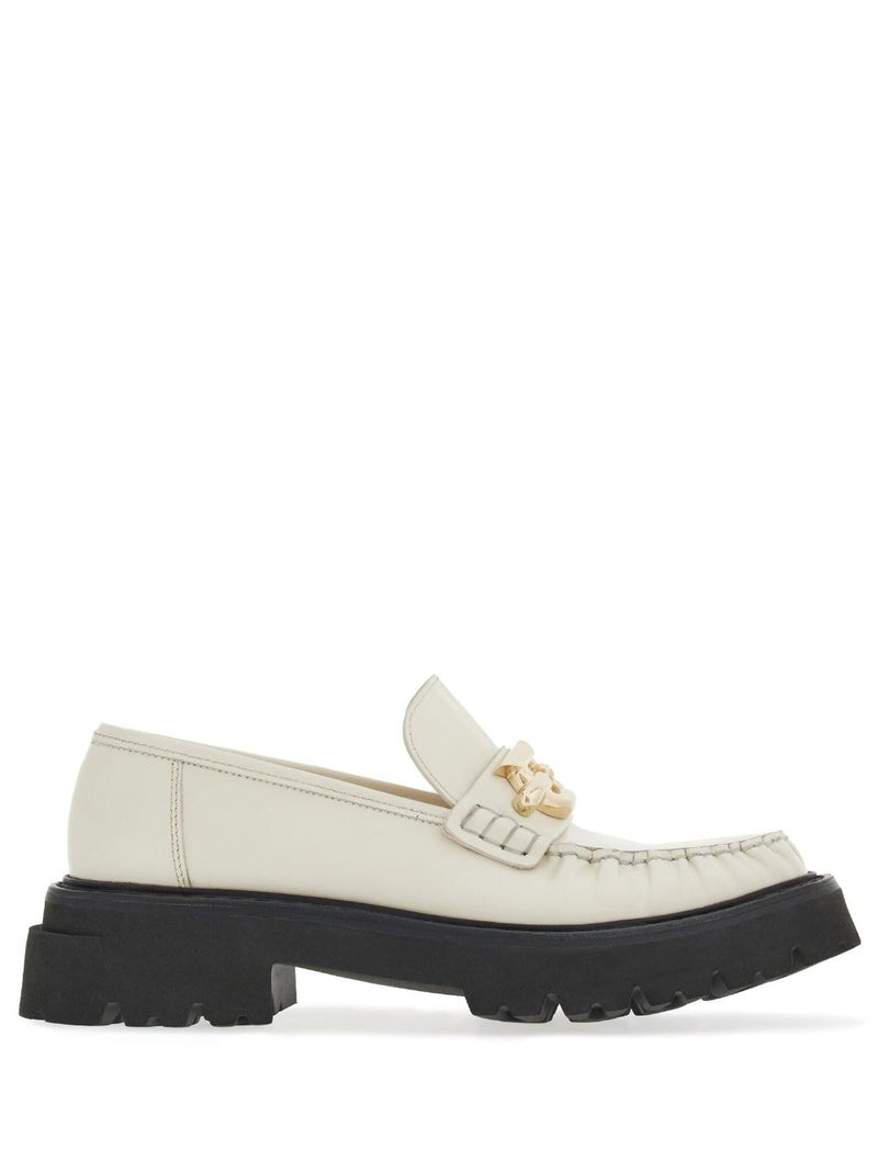 Ferragamo Ferragamo Gancini-plaque Leather Loafers