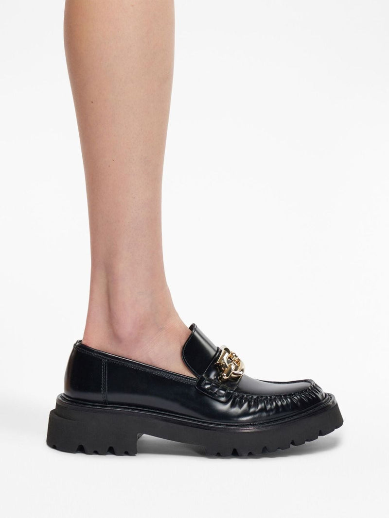 Ferragamo Gancini-buckle Leather Loafers | Urbalenti™ NYC