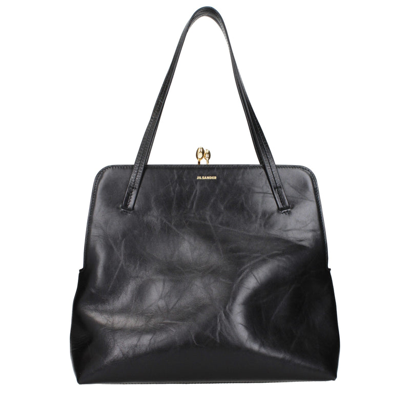 Jil Sander Black Leather Shoulder Bag