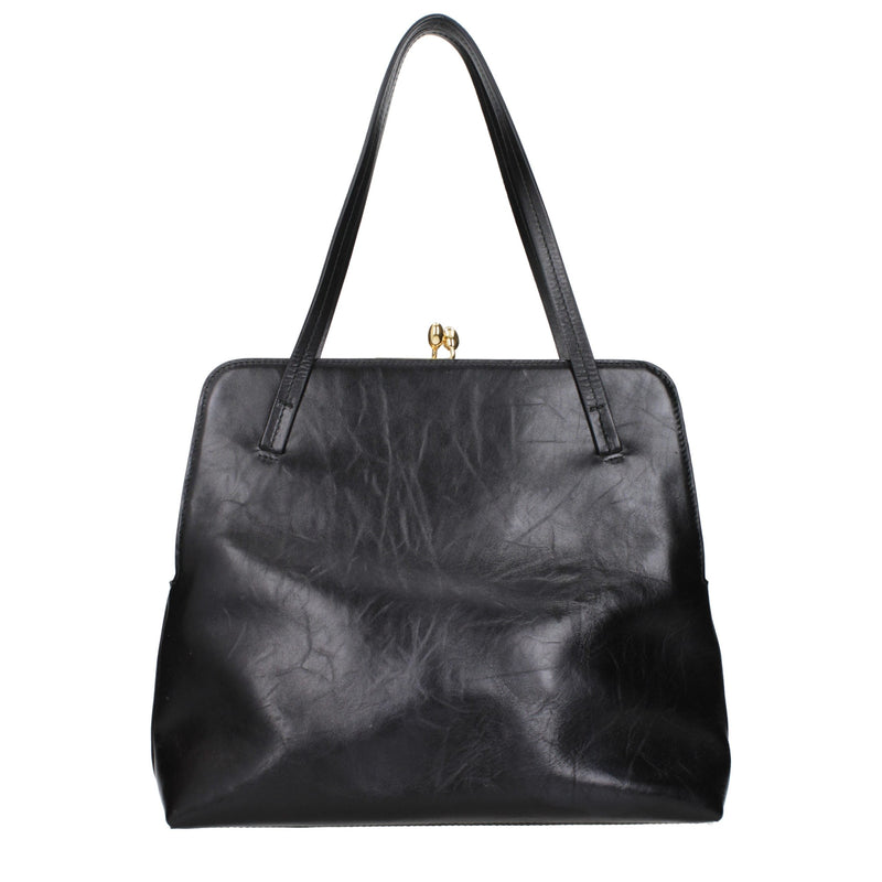 Jil Sander Black Leather Shoulder Bag