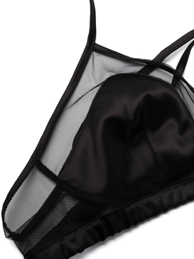 Dolce & Gabbana panelled tulle satin bra | Urbalenti™ NYC